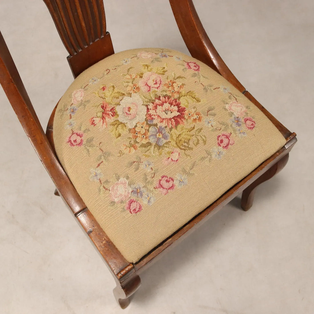 Antique Chairs Louis Philippe Walnut Fabric Italy XIX Century - Italy, XIX Century | Antiques | Seating