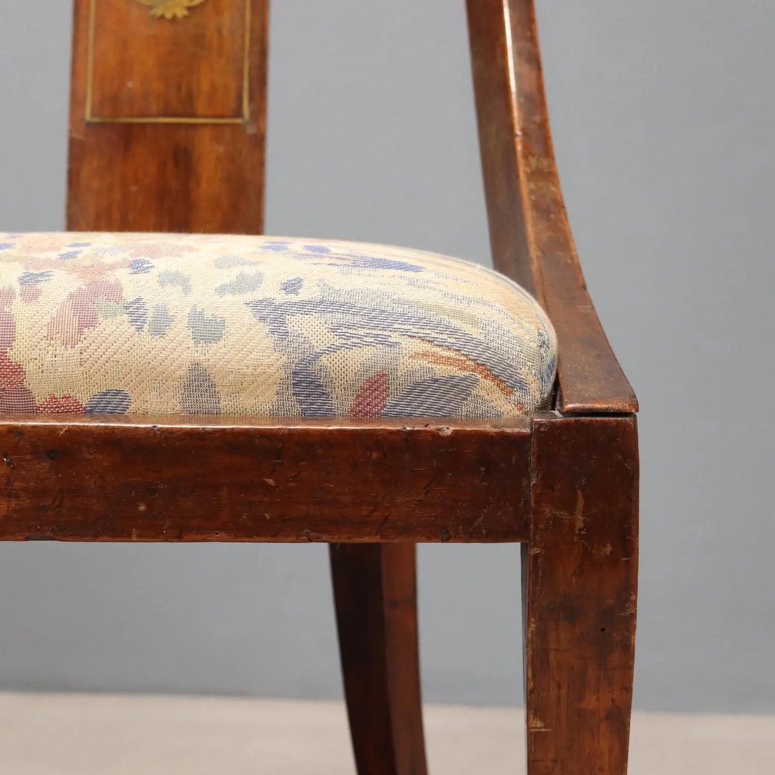 Antique Chairs Charles X Walnut Gilded Metal Italy XIX Century - Lombardy, Early XIX Century | Antiques | Seating