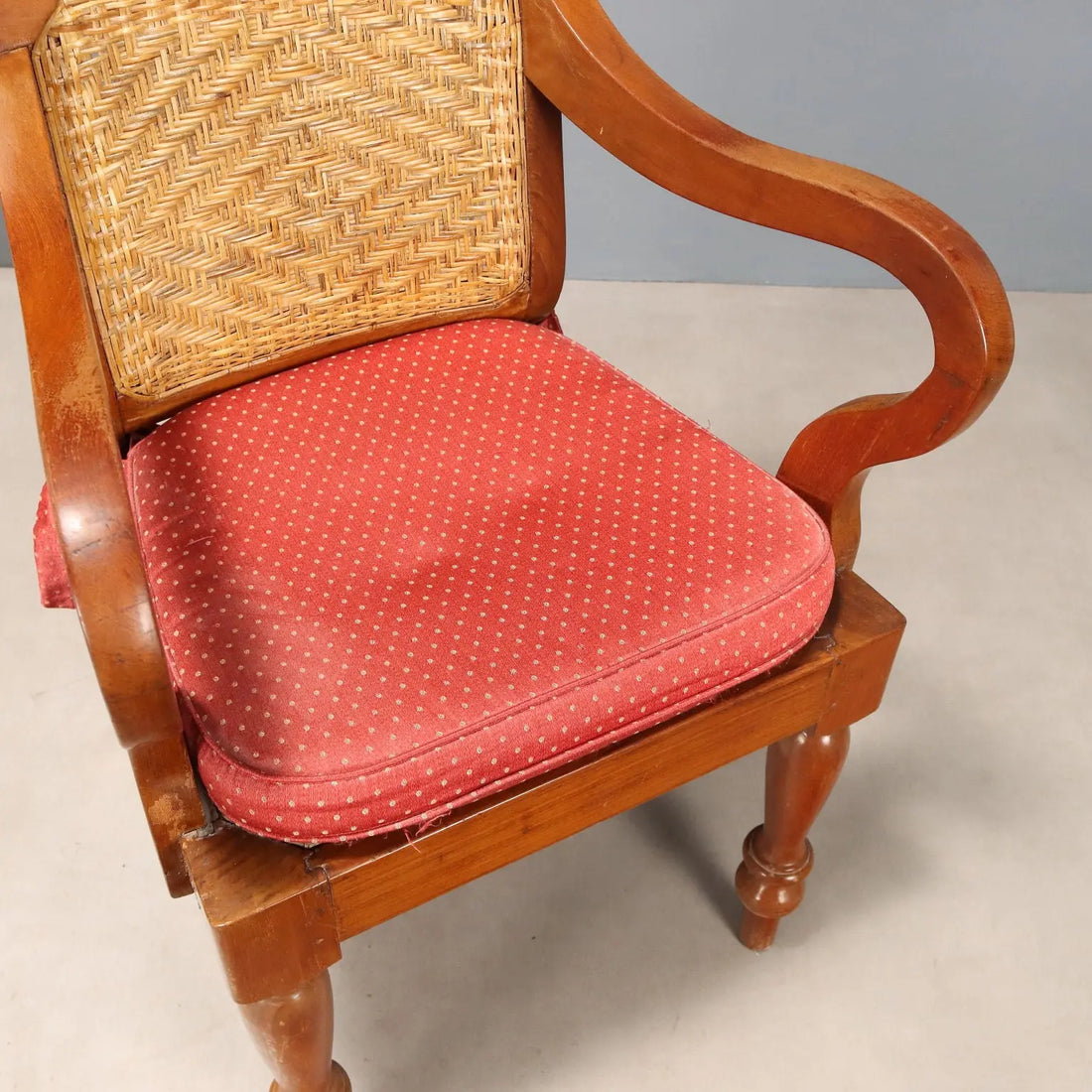 Antique Armchairs Teak Straw United Kingdom XIX Century - England, Late XIX Century | Antiques | Seating