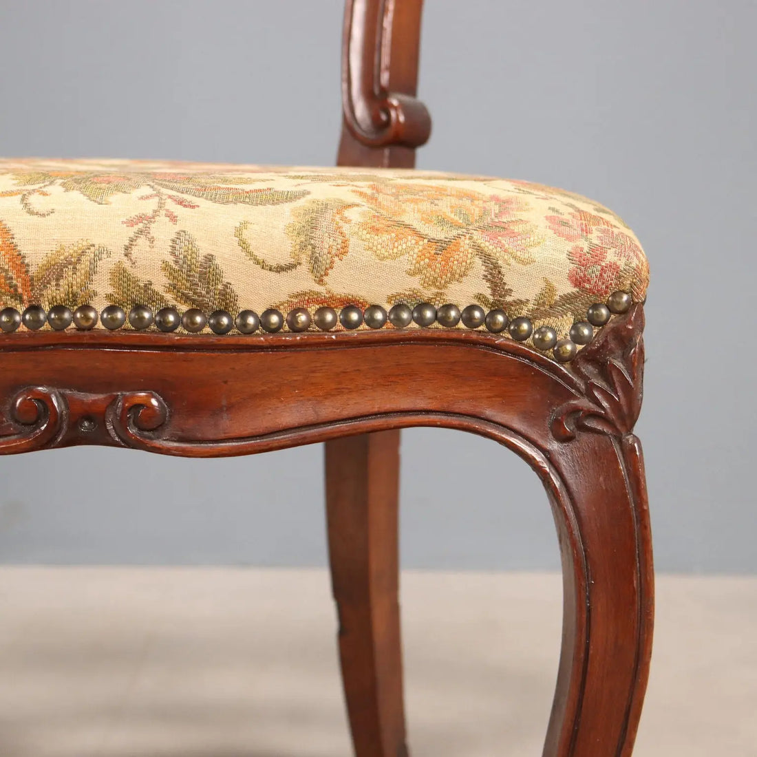 Antique Chairs Louis Philippe Walnut Fabric XIX Century - Italy, XIX Century | Antiques | Seating