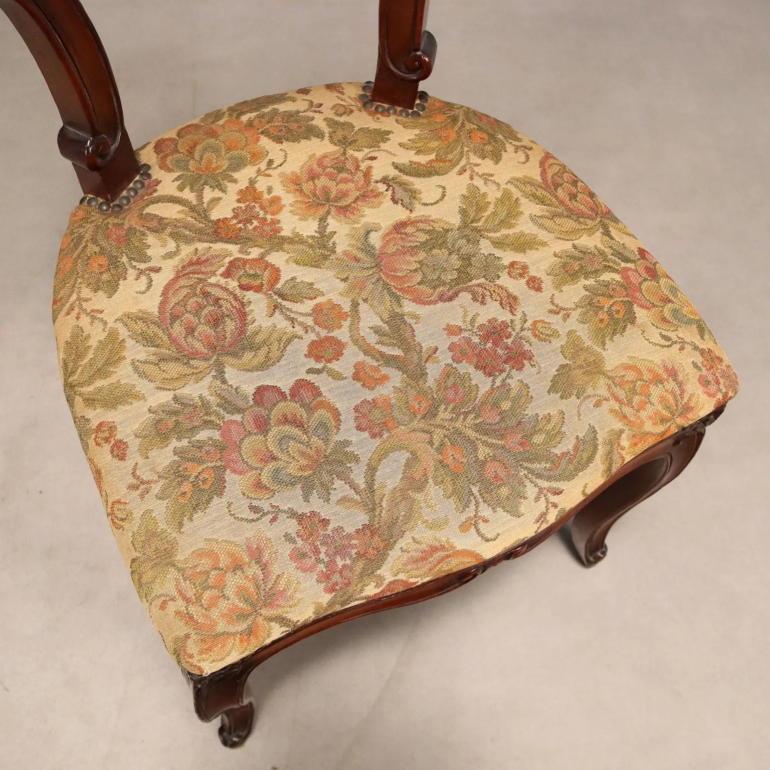 Antique Chairs Louis Philippe Walnut Fabric XIX Century - Italy, XIX Century | Antiques | Seating