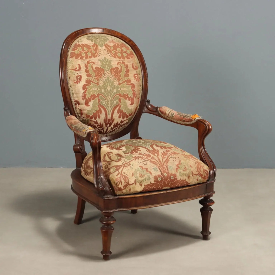 Luigi Filippo Armchair in Walnut - 19th Century