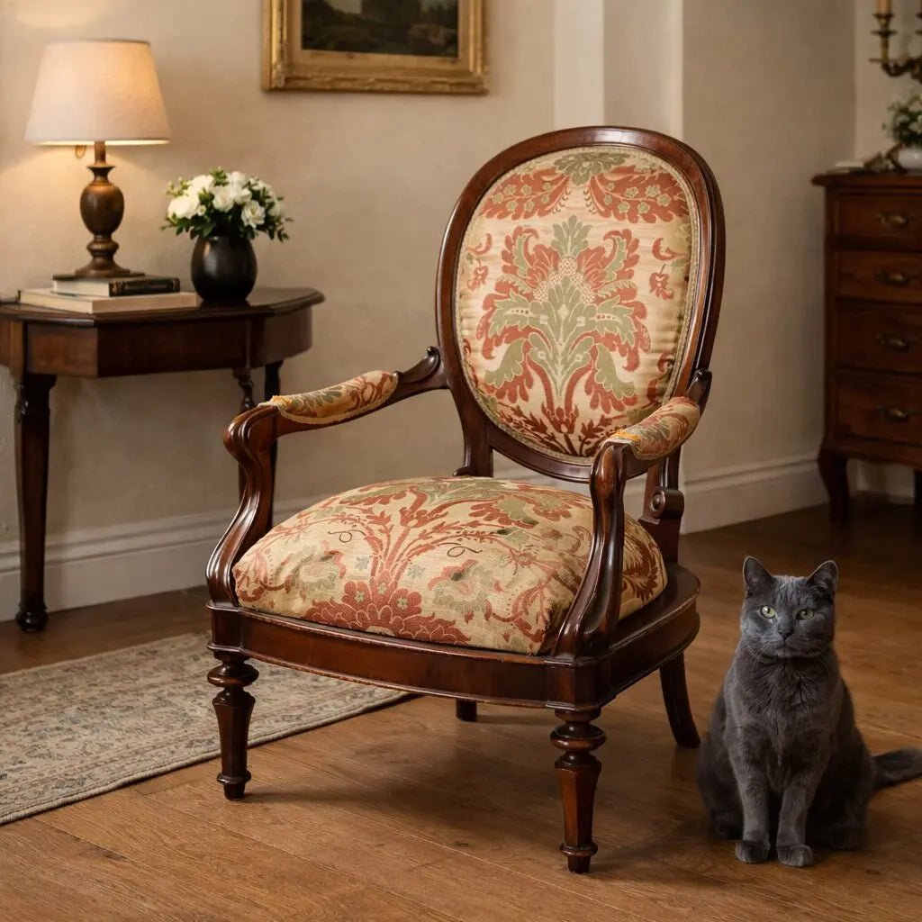 Luigi Filippo Armchair in Walnut - 19th Century