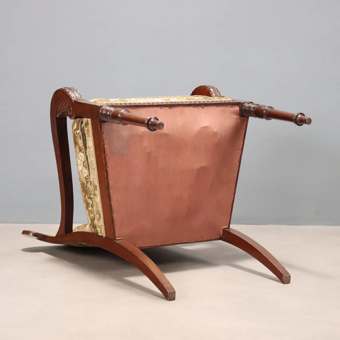 Luigi Filippo Armchair in Mahogany - Italy, 19th Century
