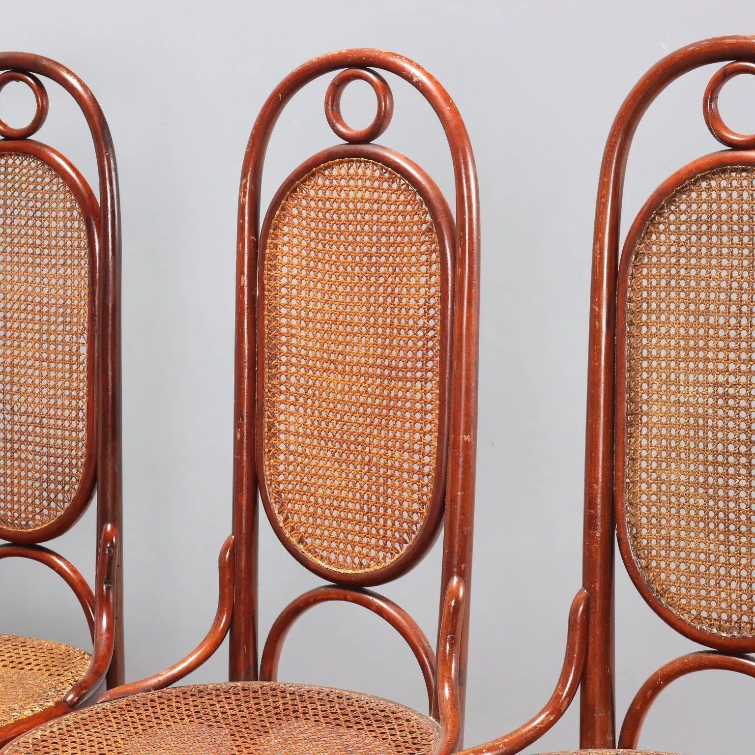 Thonet Chairs in Beech and Vienna Straw - Early 1900s