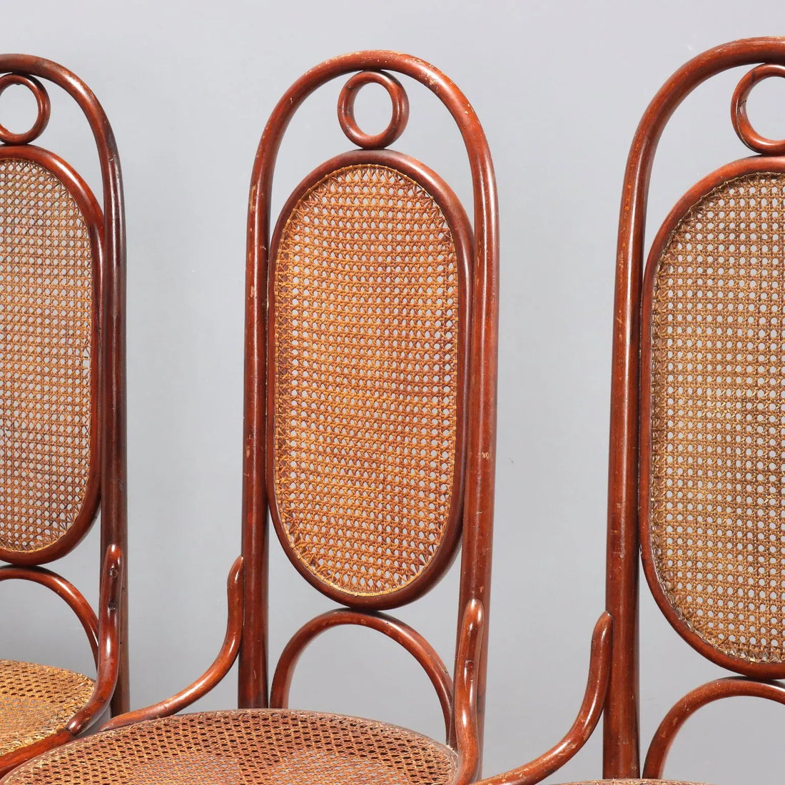 Thonet Chairs in Beech and Vienna Straw - Early 1900s