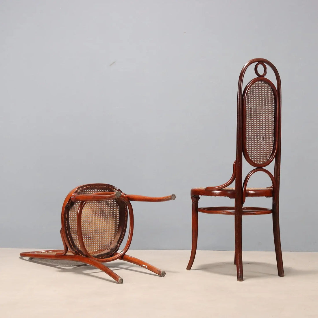 Thonet Chairs in Beech and Vienna Straw - Early 1900s