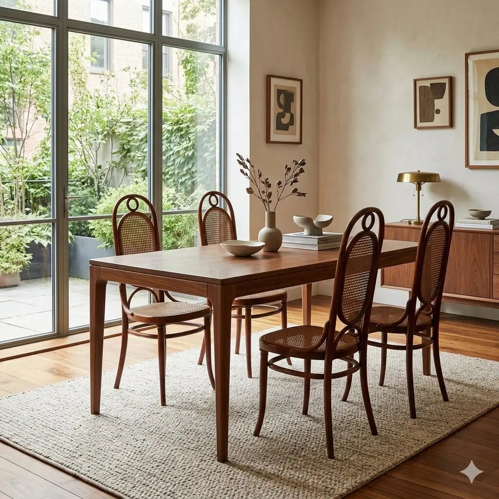 Thonet Chairs in Beech and Vienna Straw - Early 1900s