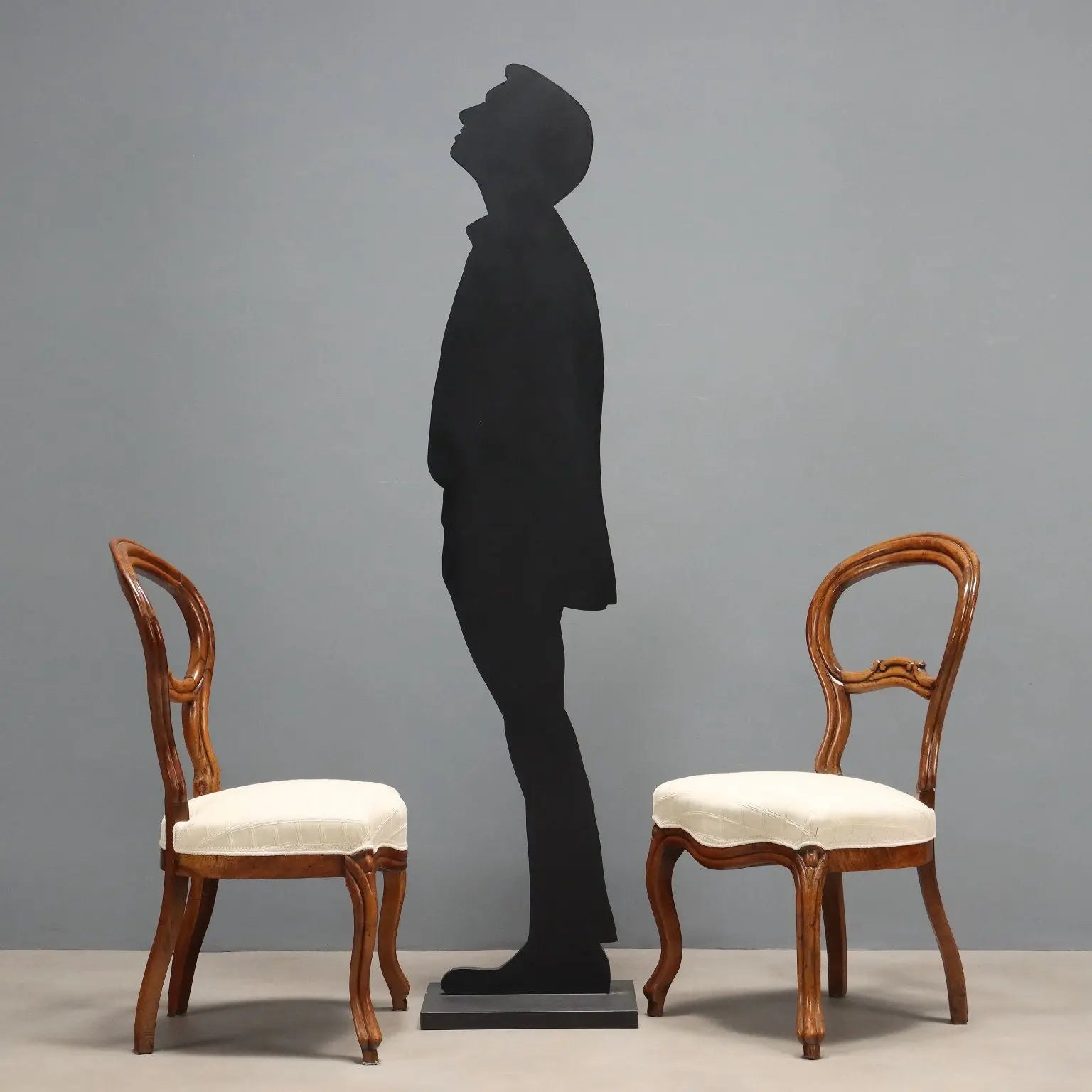 Group of Six Walnut Chairs in Louis Philippe Style