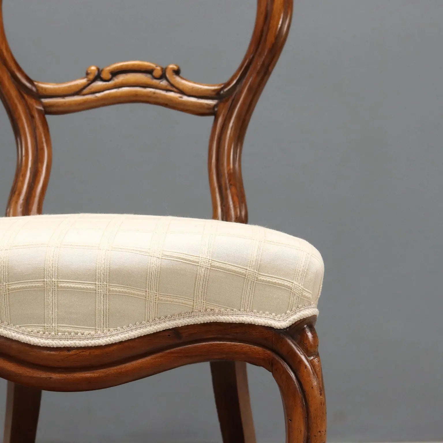 Group of Six Walnut Chairs in Louis Philippe Style