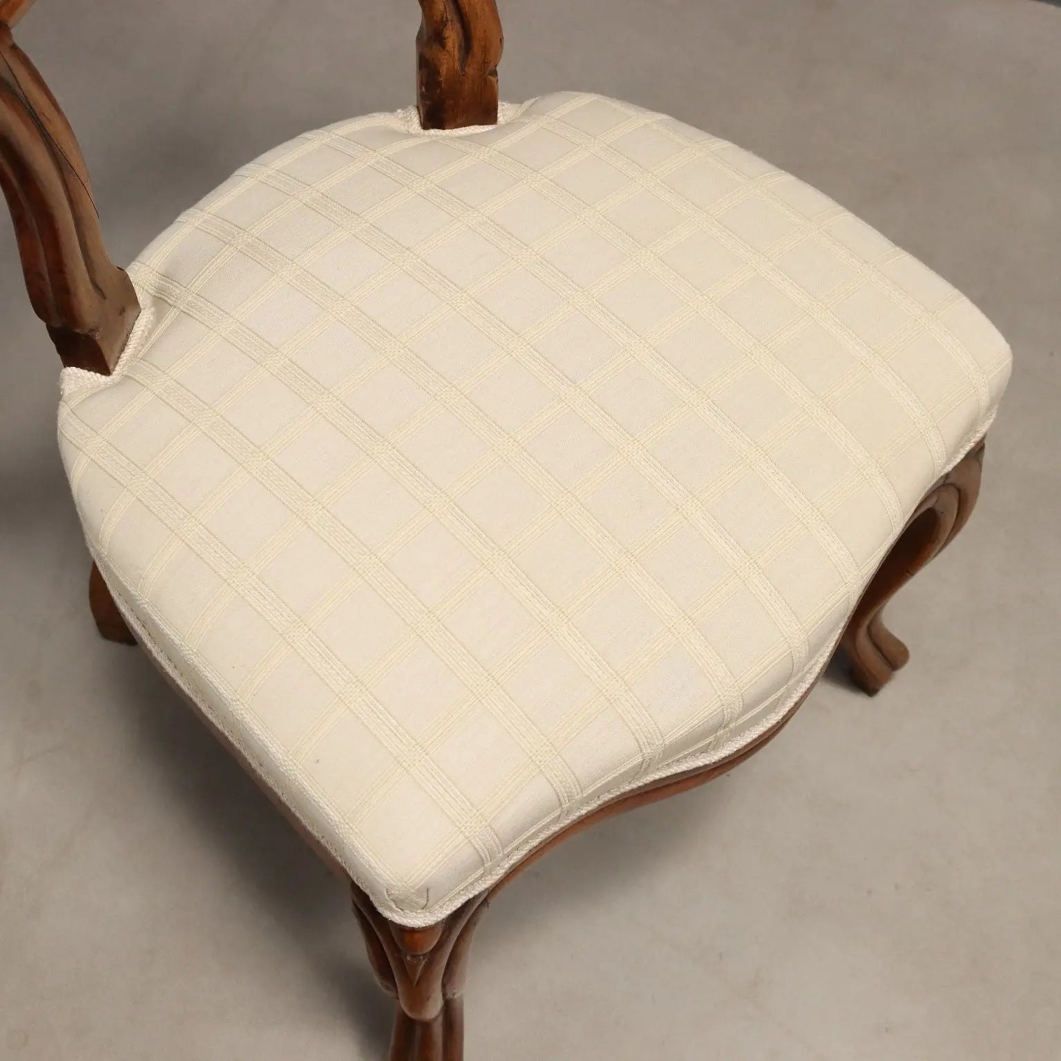 Group of Six Walnut Chairs in Louis Philippe Style
