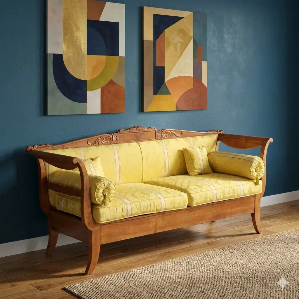 Luigi Filippo Sofa in Cherrywood - Mid-19th Century