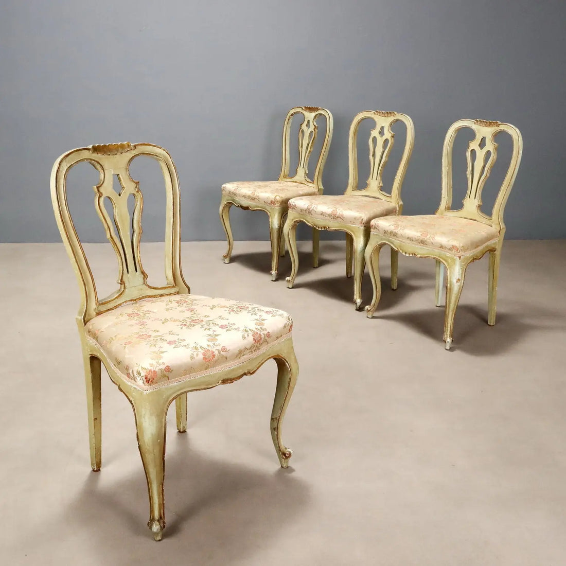 Lacquered Chairs in Barocchetto Style - 19th Century