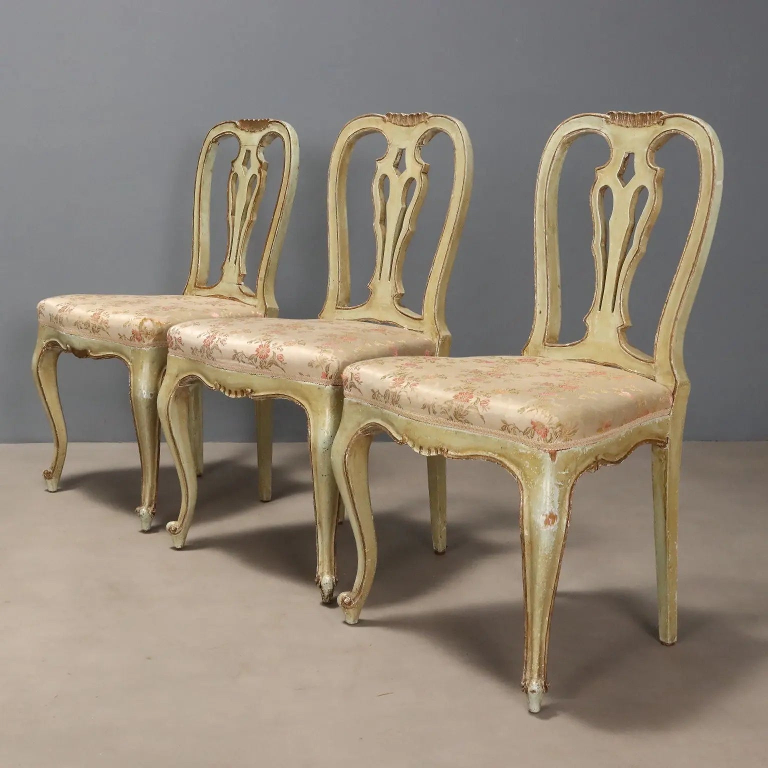 Lacquered Chairs in Barocchetto Style - 19th Century