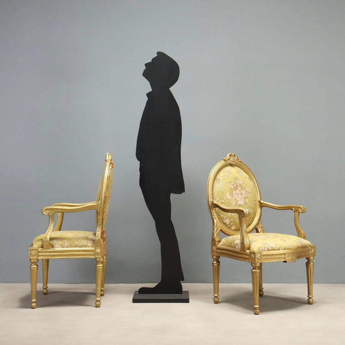 Antique Armchairs Neoclassical Gilded Wood Italy XIX Century
