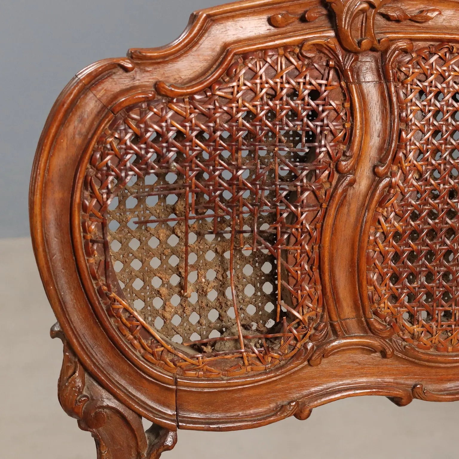 Antique Bench Baroque Style Walnut Fabric Italy XIX Century - Italy, Late XIX Century | Antiques | Seating