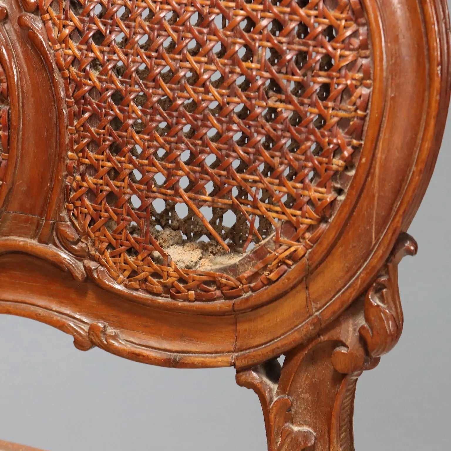 Antique Bench Baroque Style Walnut Fabric Italy XIX Century - Italy, Late XIX Century | Antiques | Seating