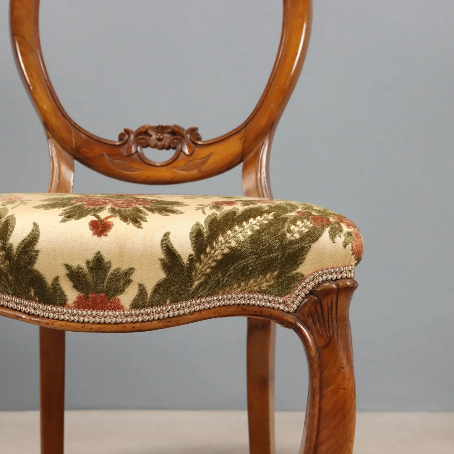 Antique Chairs Louis Philippe Walnut Carvings Italy XIX Century - Italy, XIX Century | Antiques | Seating