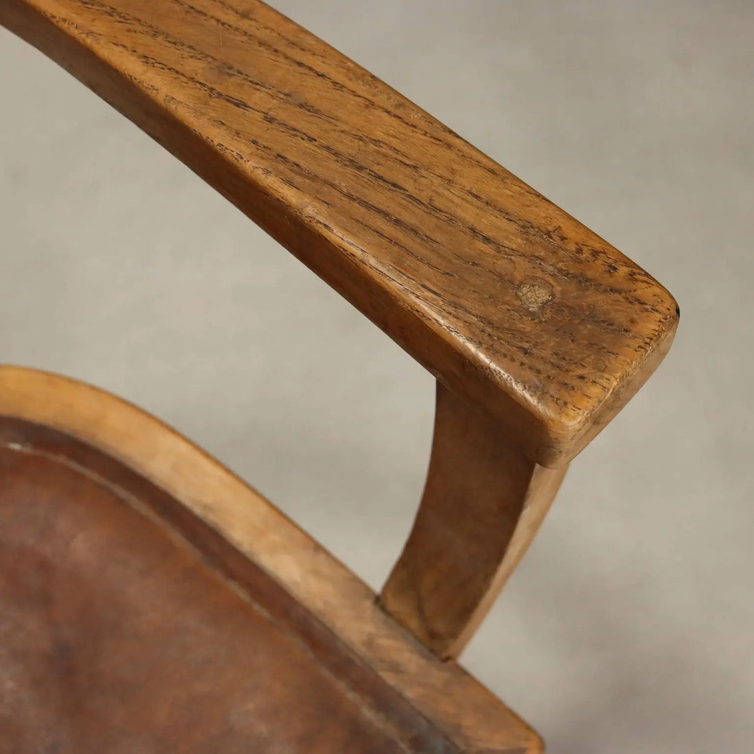 Art Nouveau Oak Armchair, Italy Early 20th Century