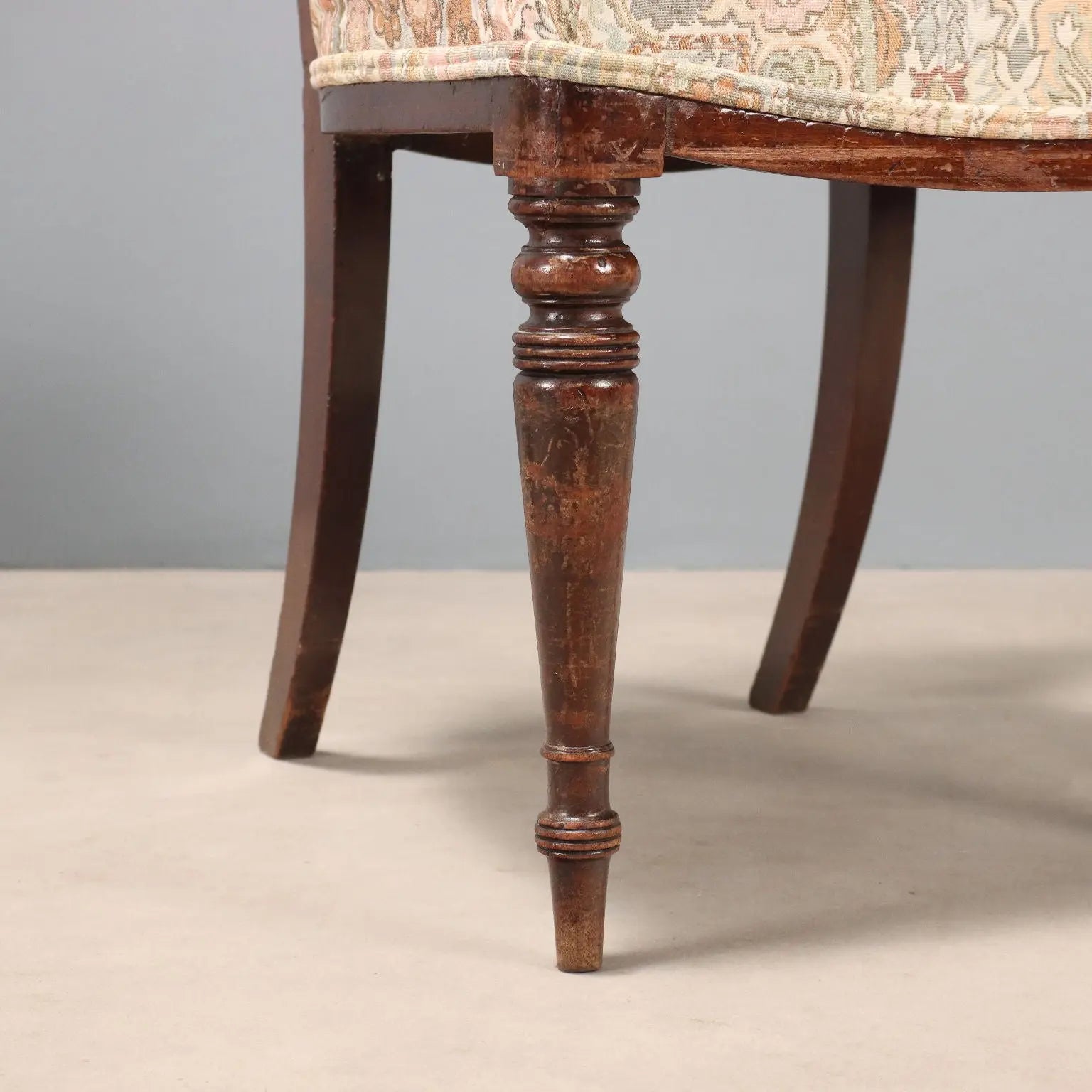 Antique Chairs Mahogany Fabric Padded Seat United Kingdom '800