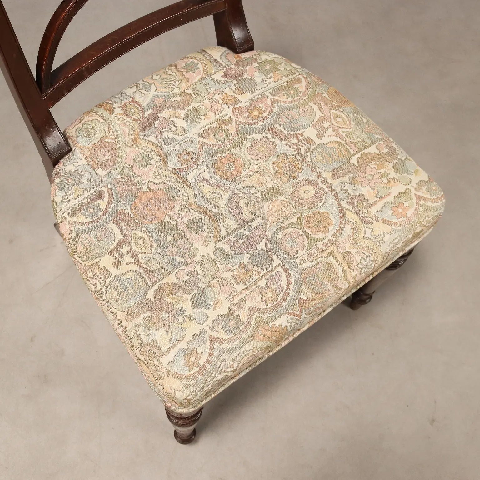 Antique Chairs Mahogany Fabric Padded Seat United Kingdom '800