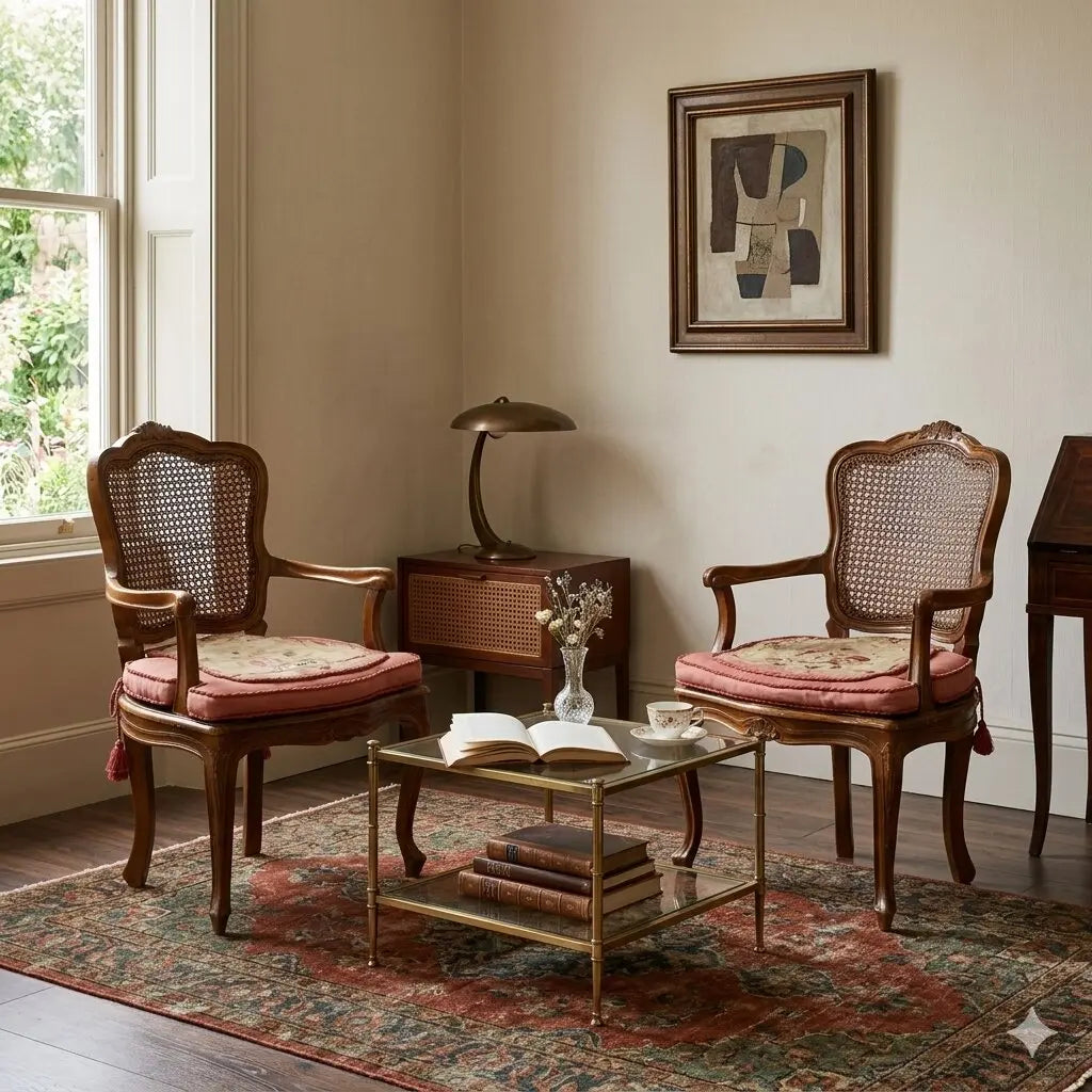 Antique Armchairs Baroque Style Walnut Fabric XIX Century - Italy, Late XIX Century | Antiques | Seating