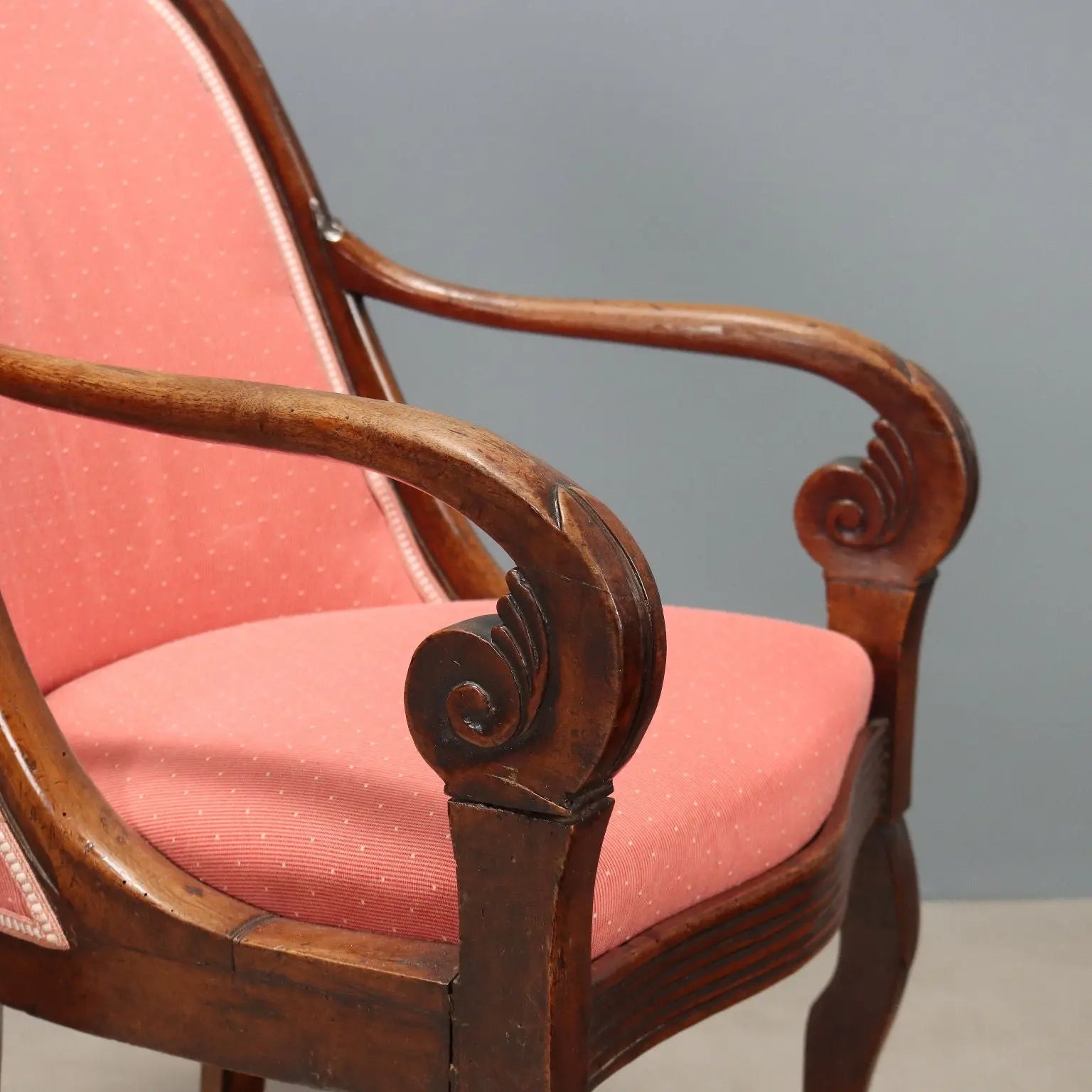 Antique Armchairs Restoration Walnut Padding XIX Century