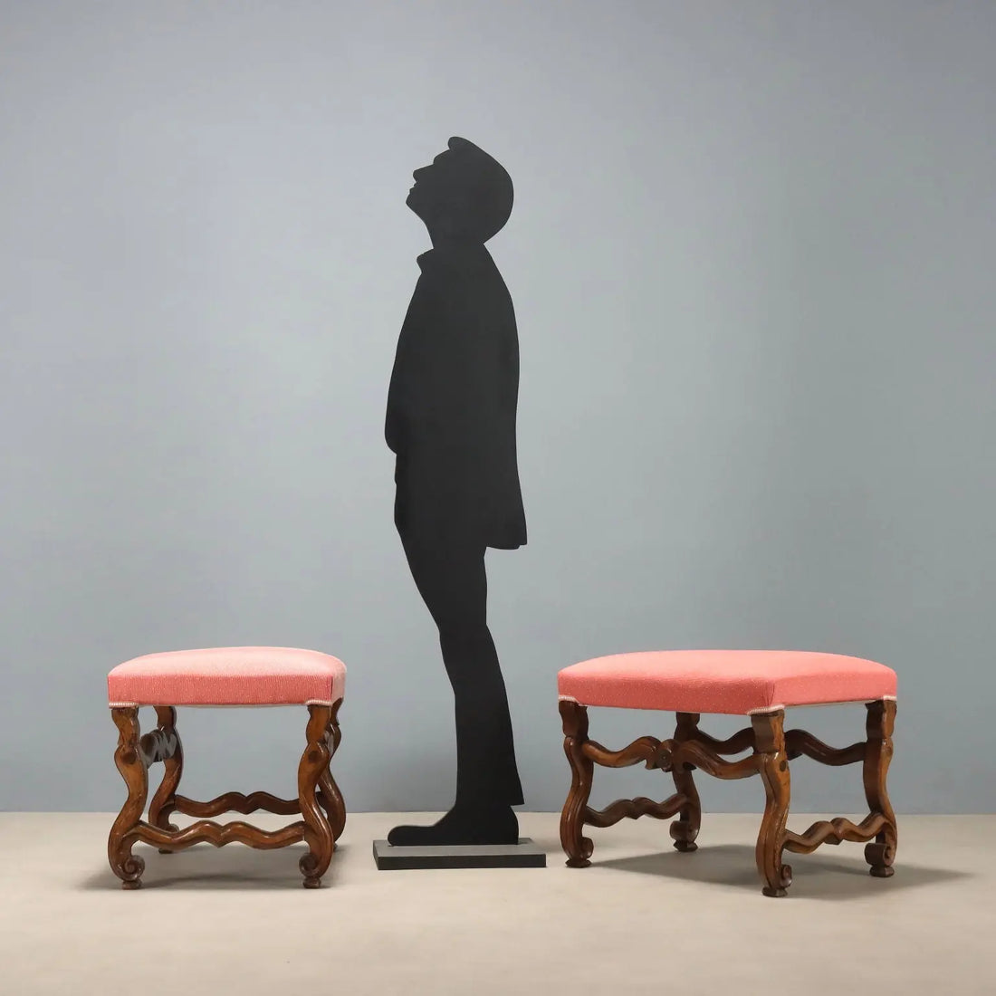 Antique Baroque Stools Carved Walnut Fabric Italy XVIII Century - Piedmont, Early XVIII Century | Antiques | Seating