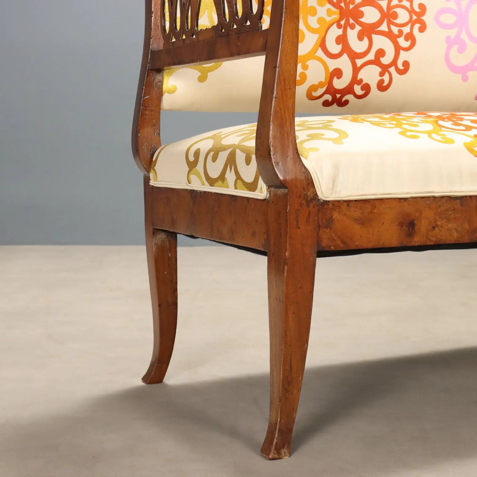 Antique Biedermeier Sofa Walnut Fabric Germany XIX Century - Germany, XIX Century | Antiques | Seating