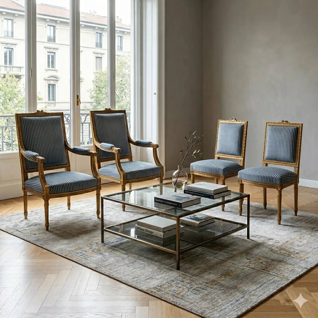 Antique Chairs and Armchairs Neoclassical Style Wood XIX Century