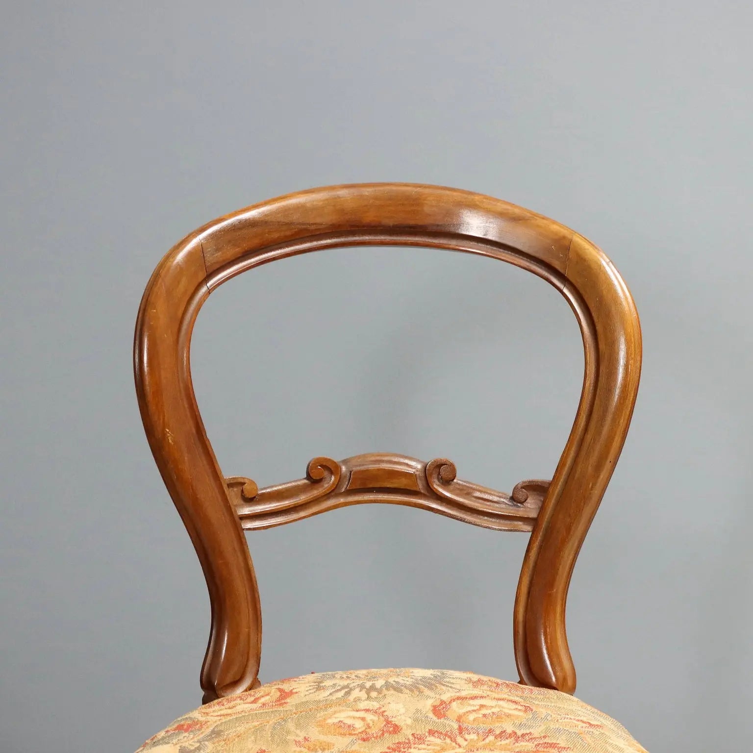 Antique Chairs Louis Philippe Walnut Fabric Italy XIX Century - Italy, Mid XIX Century | Antiques | Seating