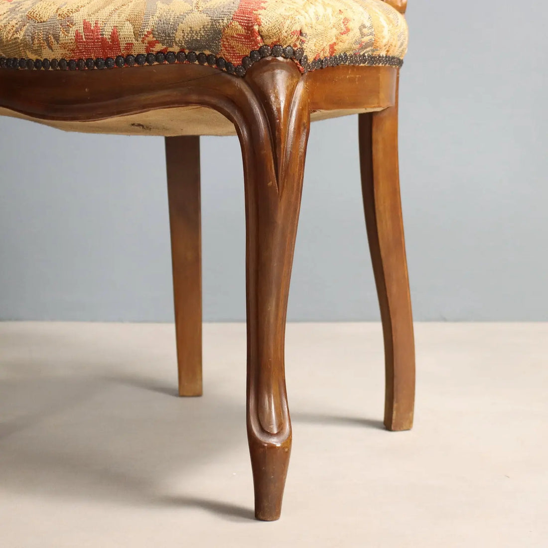 Antique Chairs Louis Philippe Walnut Fabric Italy XIX Century - Italy, Mid XIX Century | Antiques | Seating