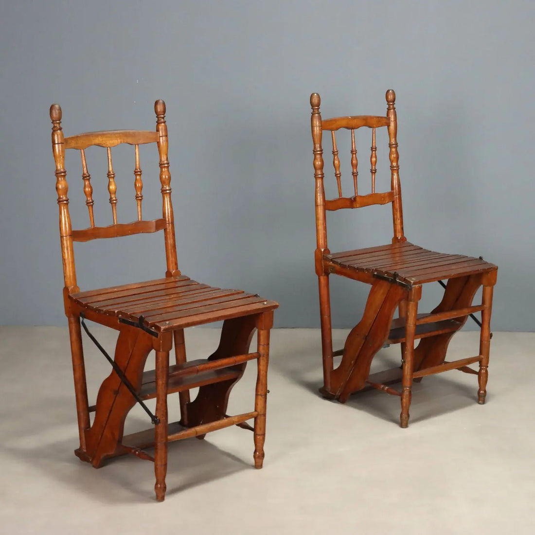 Antique Chairs Cherrywood Padding Ladder Italy XIX Century - Italy, Late XIX Century | Antiques | Seating
