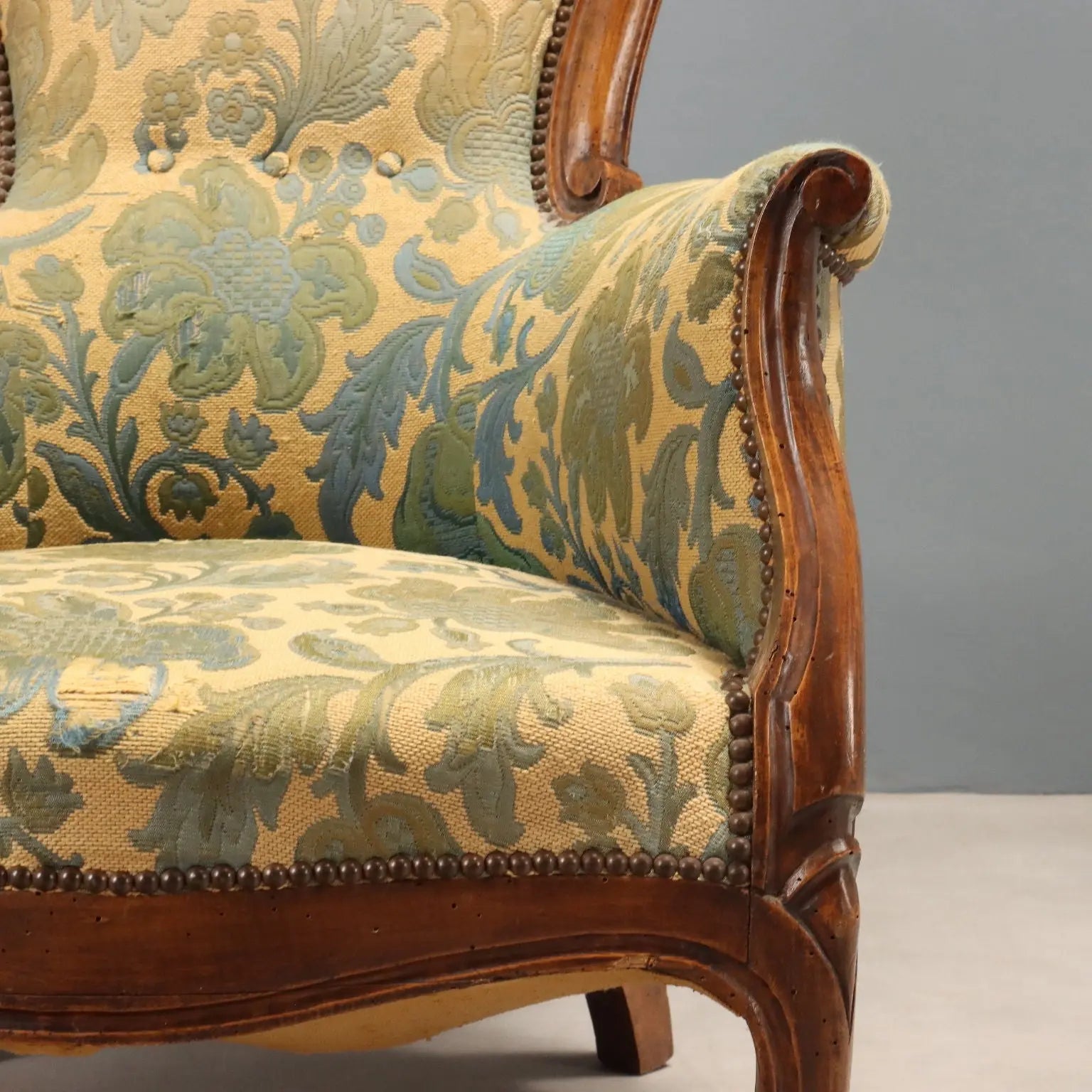 Luigi Filippo Walnut Armchairs - 19th Century Italy