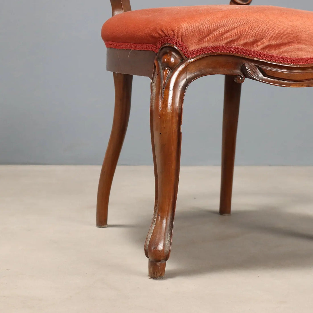 Louis Philippe Walnut Chairs, 19th Century Italy
