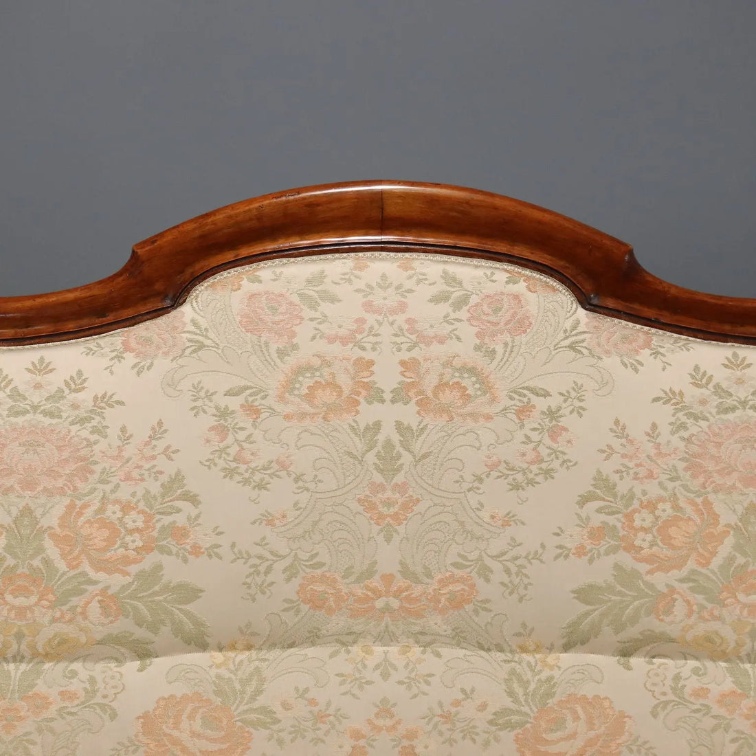 Antique Sofa Louis Philippe Walnut Fabric Italy XIX Century
