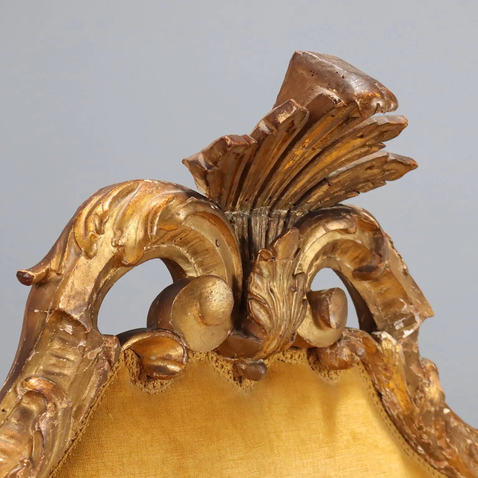 Eclectic Gilded Wood Sofa, Italy 19th Century