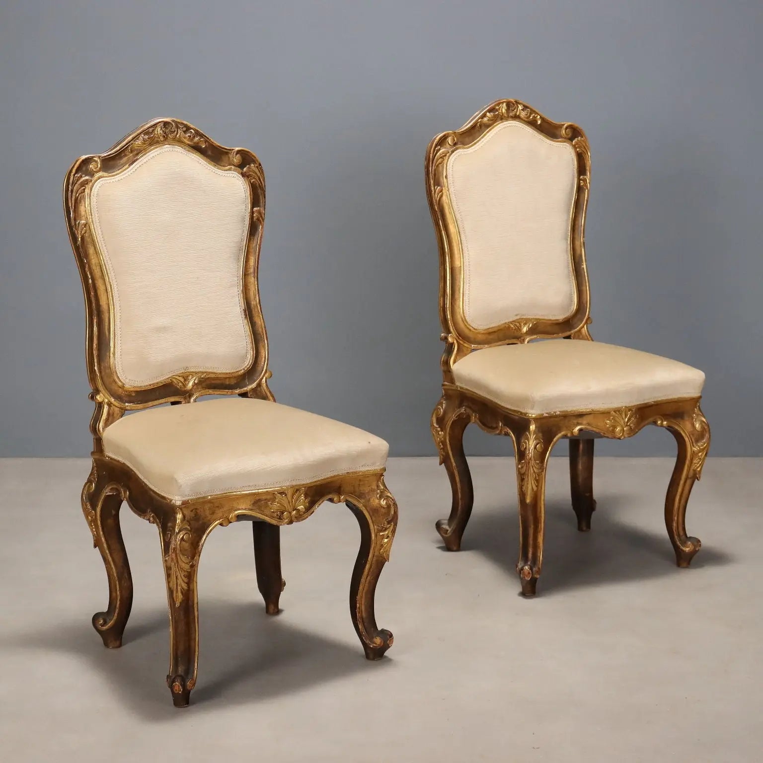 Eclectic Carved and Gilded Chairs - Italy 19th Century