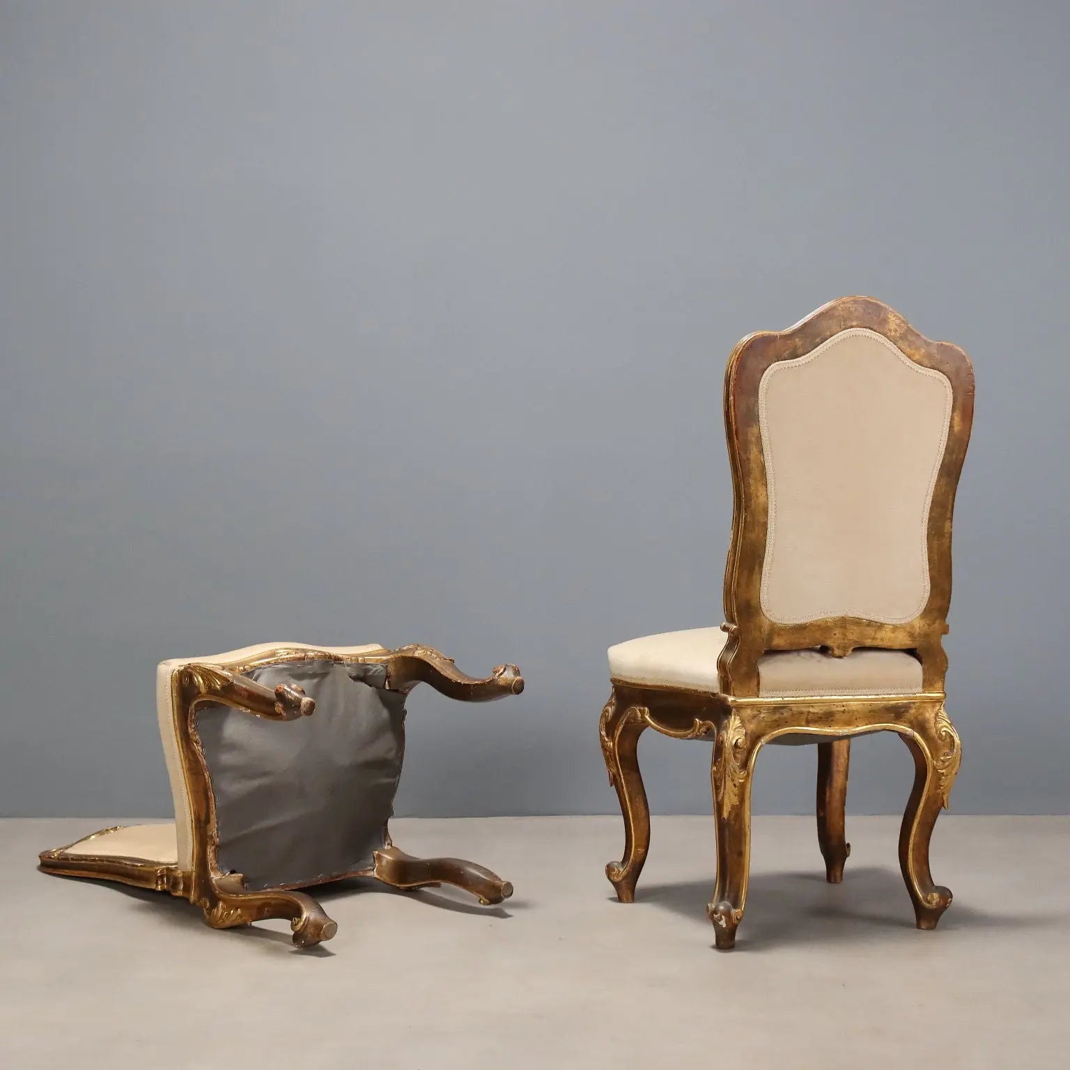 Eclectic Carved and Gilded Chairs - Italy 19th Century