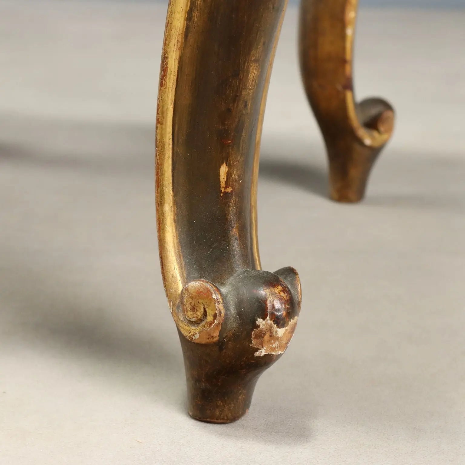 Antique Eclectic Stools Carved Gilded Wood XIX Century