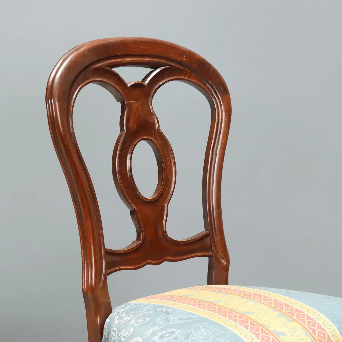 Antique Chairs Walnut Shaped Feet Italy Mid XIX Century
