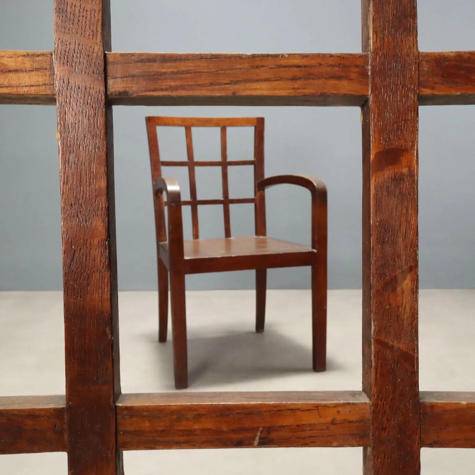 Antique Art Deco Armchairs Oak Italy XX Century