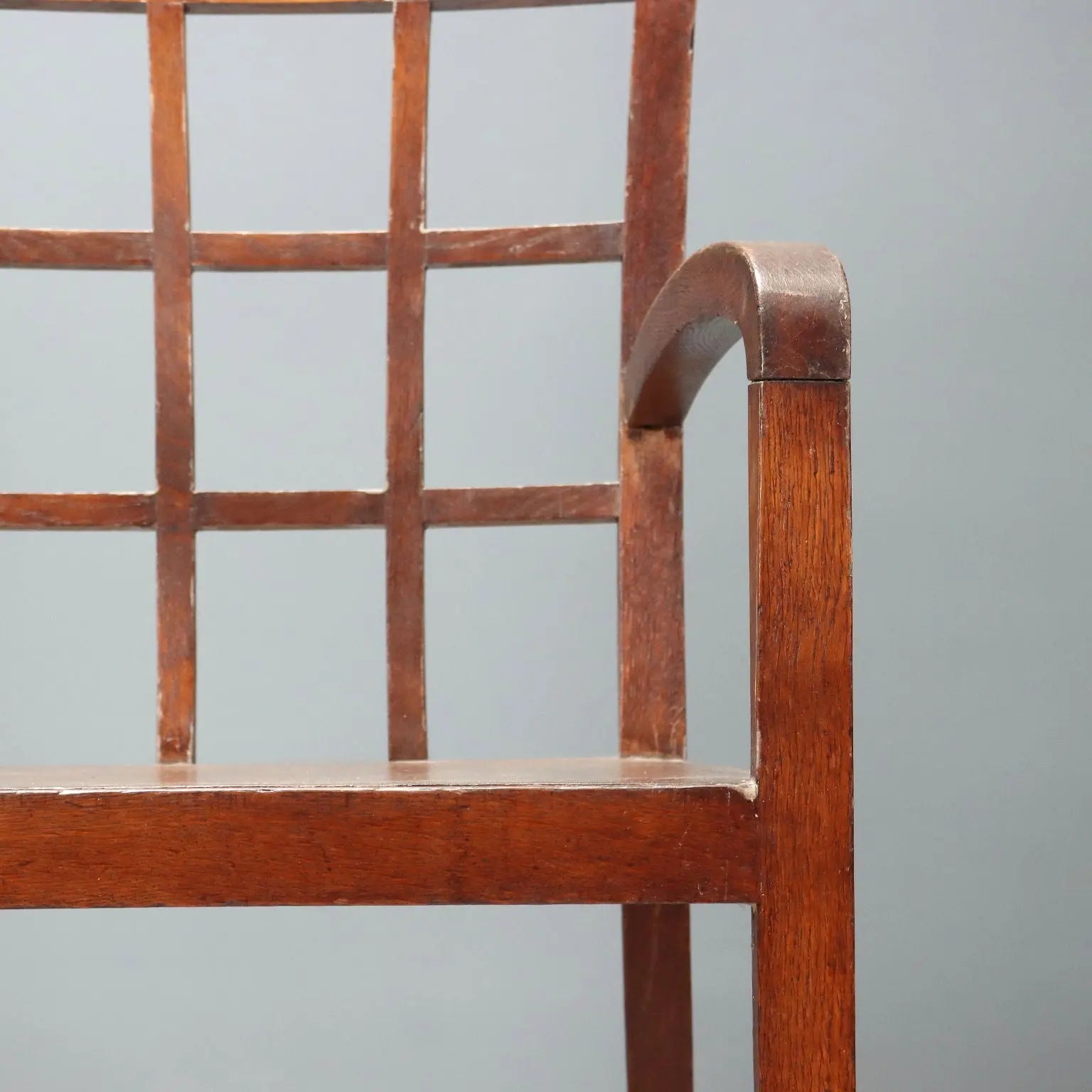 Antique Art Deco Armchairs Oak Italy XX Century