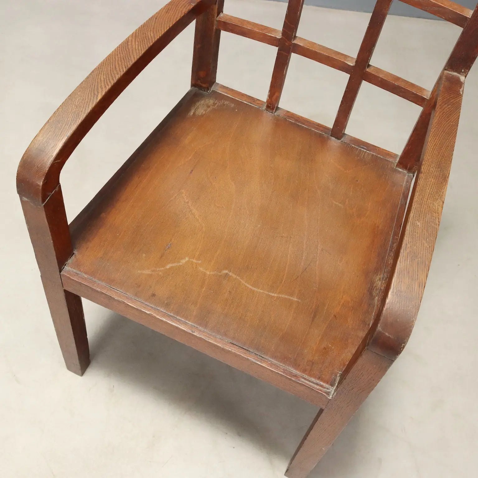 Antique Art Deco Armchairs Oak Italy XX Century