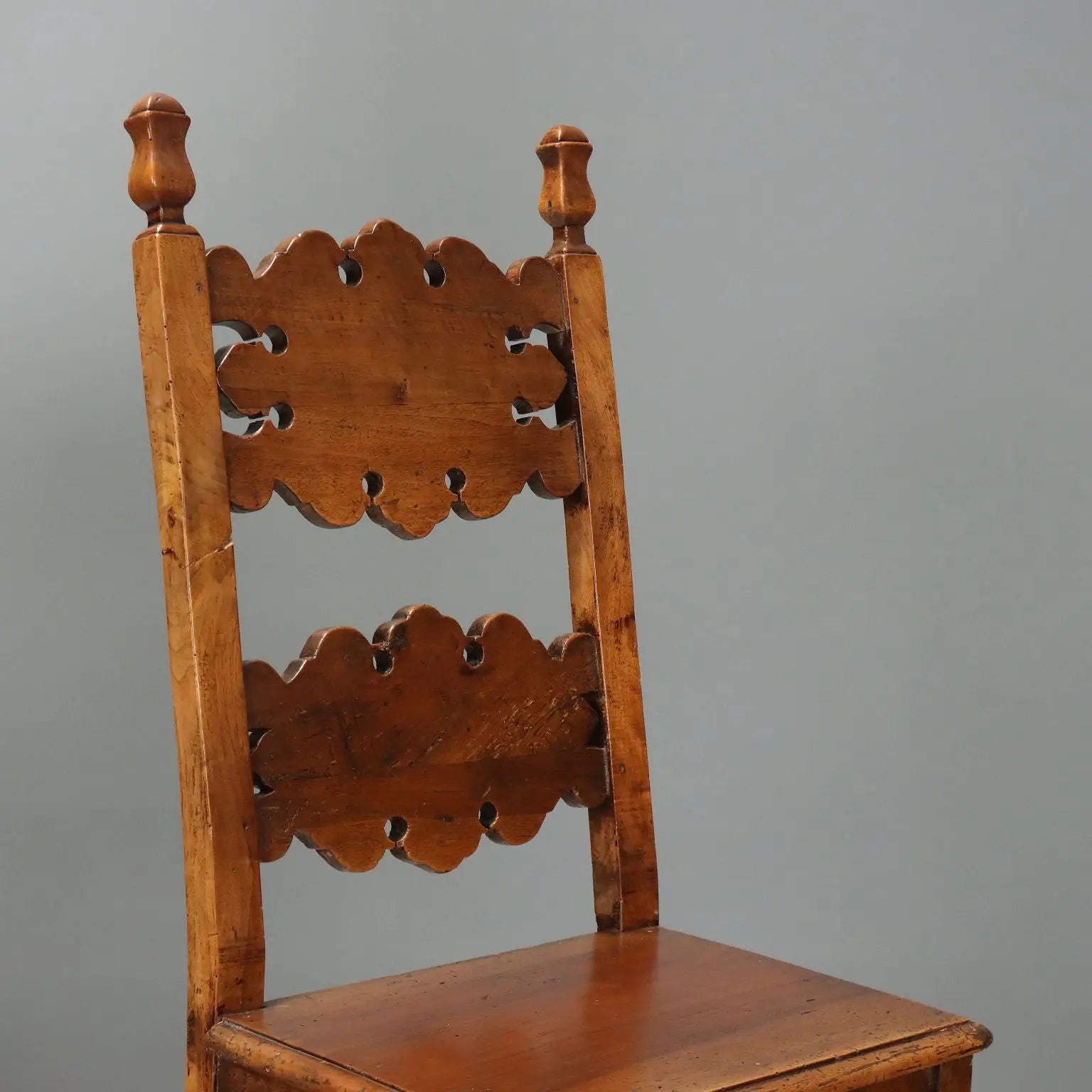 Pair of Baroque Walnut Chairs - Italy 18th Century