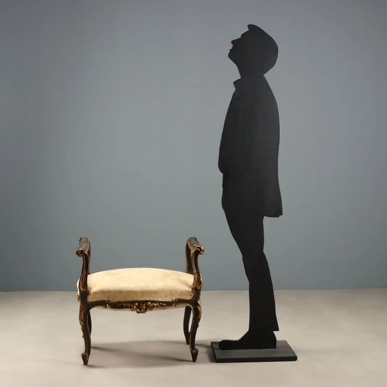 Barocchetto Stool in Gilded Carved Wood