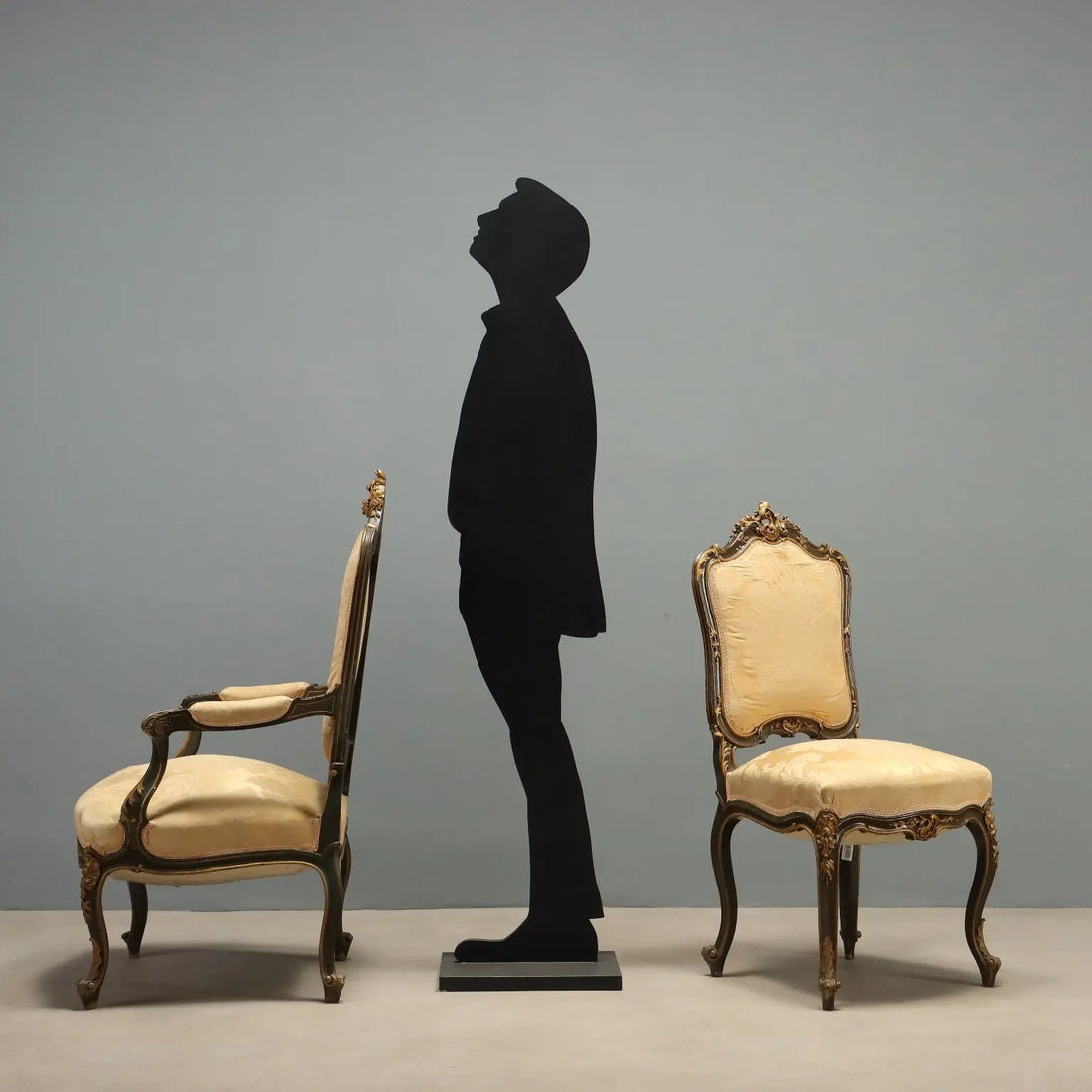 Barocchetto Chairs and Armchairs in Gilded Wood