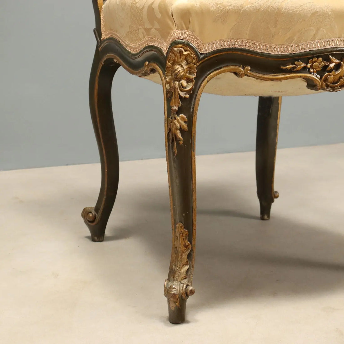 Barocchetto Chairs and Armchairs in Gilded Wood