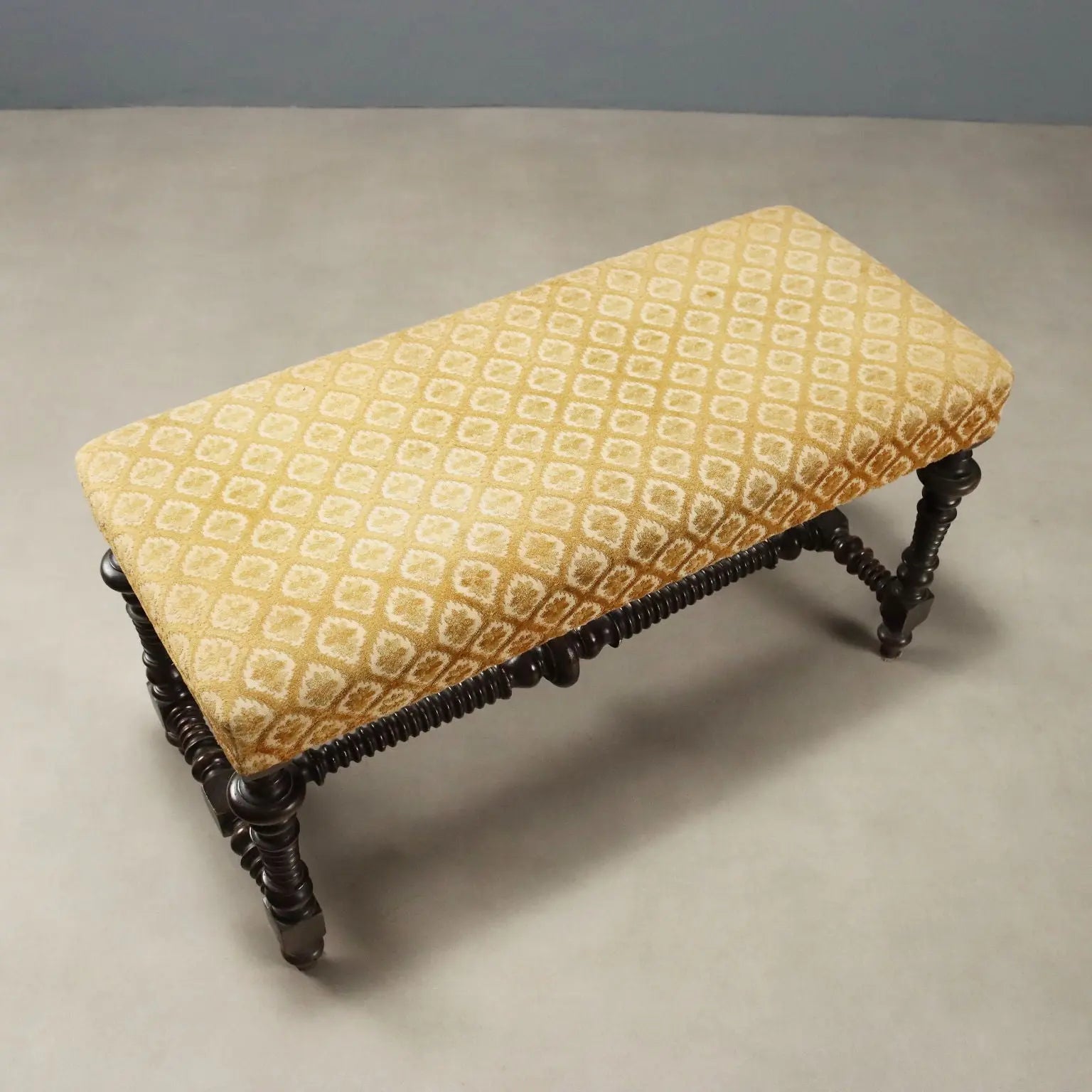 Italian Walnut Bench Late 19th Century