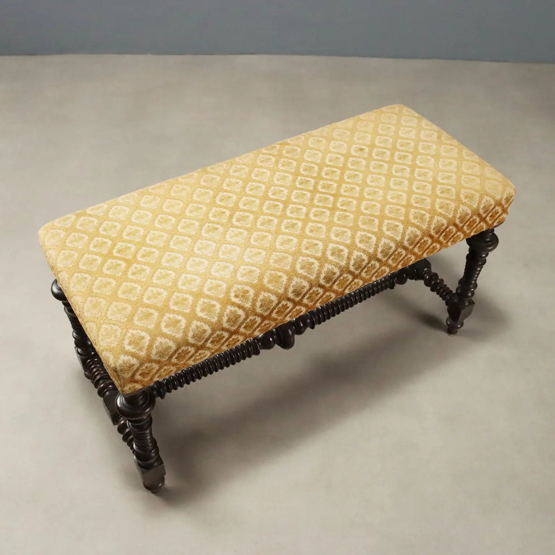 Italian Walnut Bench Late 19th Century